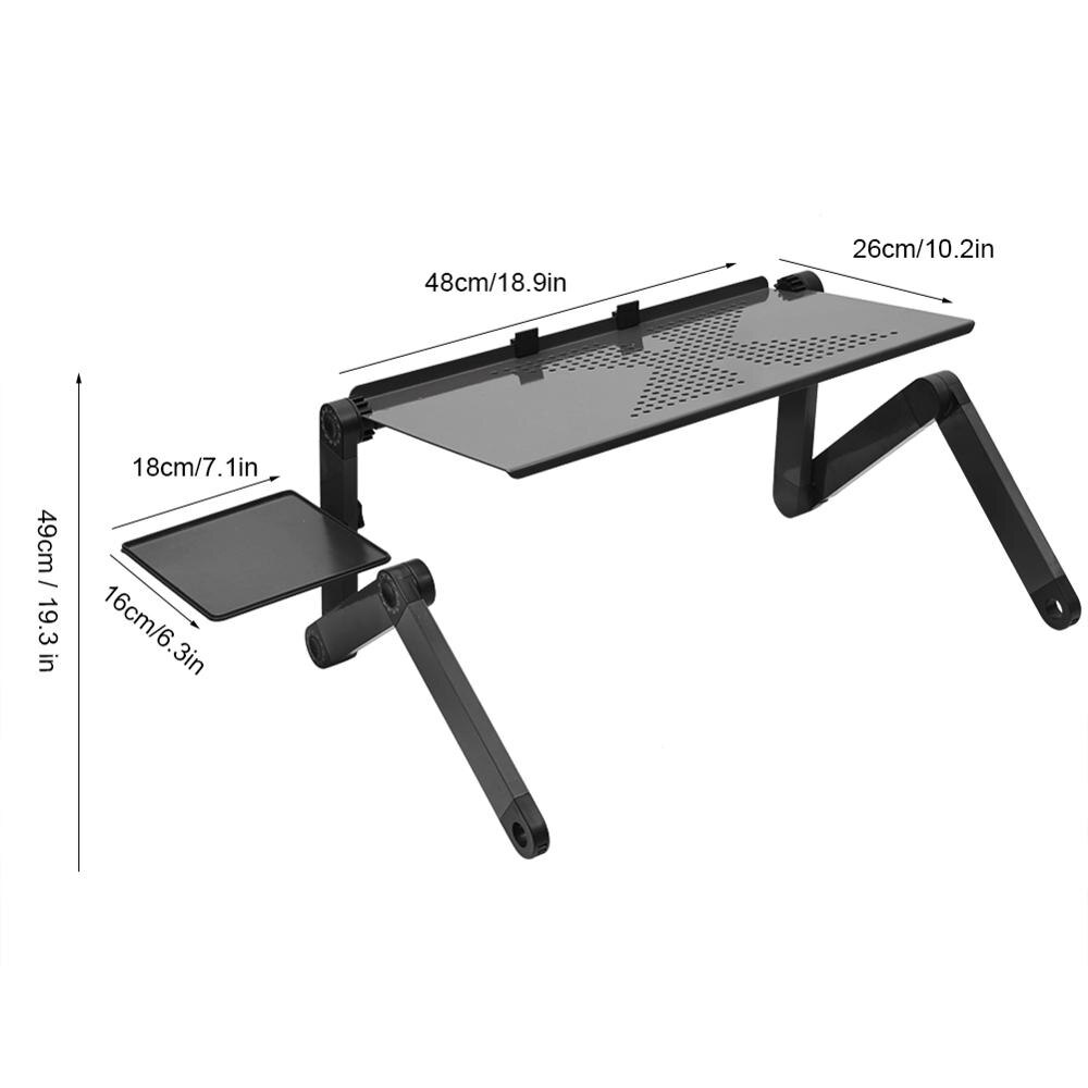 Móvil portátil mesa para sofá cama mesa plegable para Laptop Notebook escritorio cojín de ratón de la Oficina para el hogar escritorio de la computadora: New Black