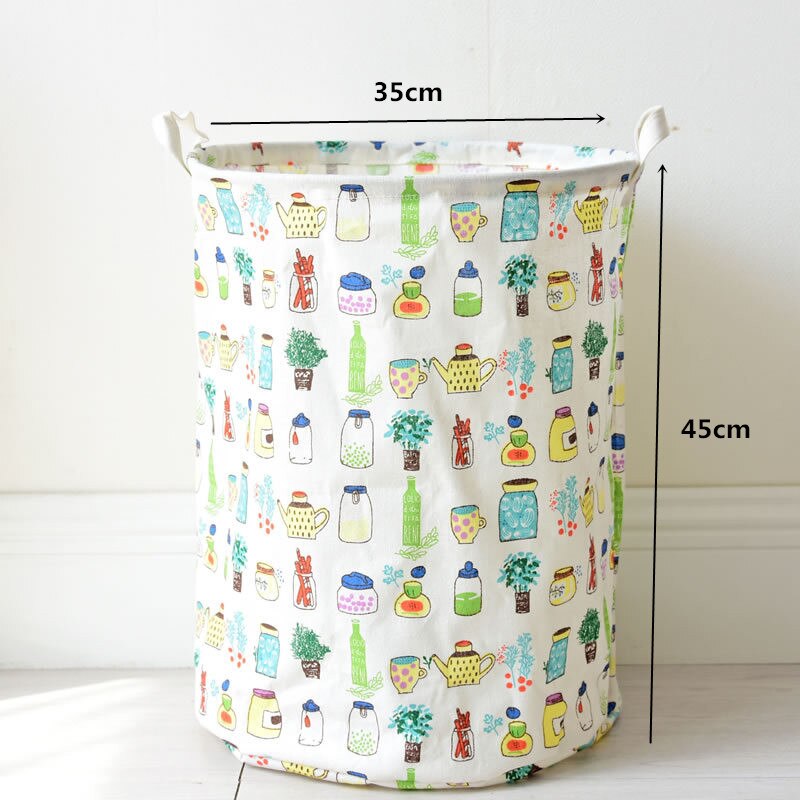 Boîtes de rangement tonneau en lin , jouets pliants, boîte à linge créative, panier à vêtements, sac de rangement de soutien-gorge pour cravates, chaussettes: 054