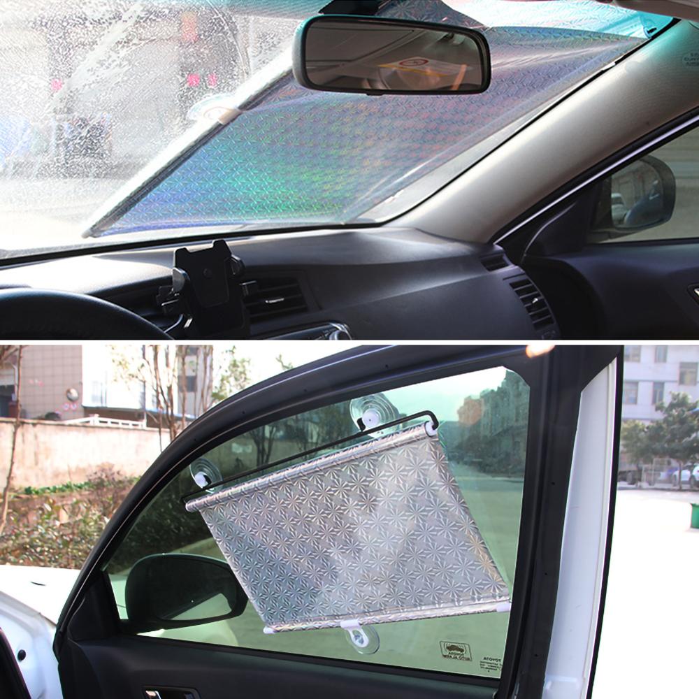 Auto Retractable Voorruit Zonnescherm Block Zonnescherm Cover Voor Rear Window Folie Gordijn Voor Solar Uv Bescherming