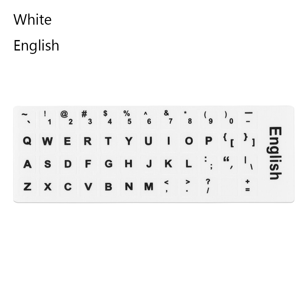 Halksäkra slitstarka ryska bokstäver tangentbord klistermärken för laptop vattentäta tangentbord klistermärken engelska alfabetet layout arabiska