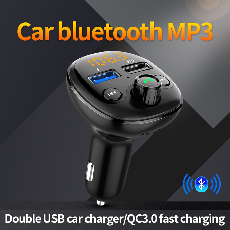 QC 3,0 Schnelle Auto Ladegerät Bluetooth Dual USB Mobile Auto Telefon Ladegerät Fm Transmitter Schnelle Lade MP3 TF Karte Musik auto Kit player
