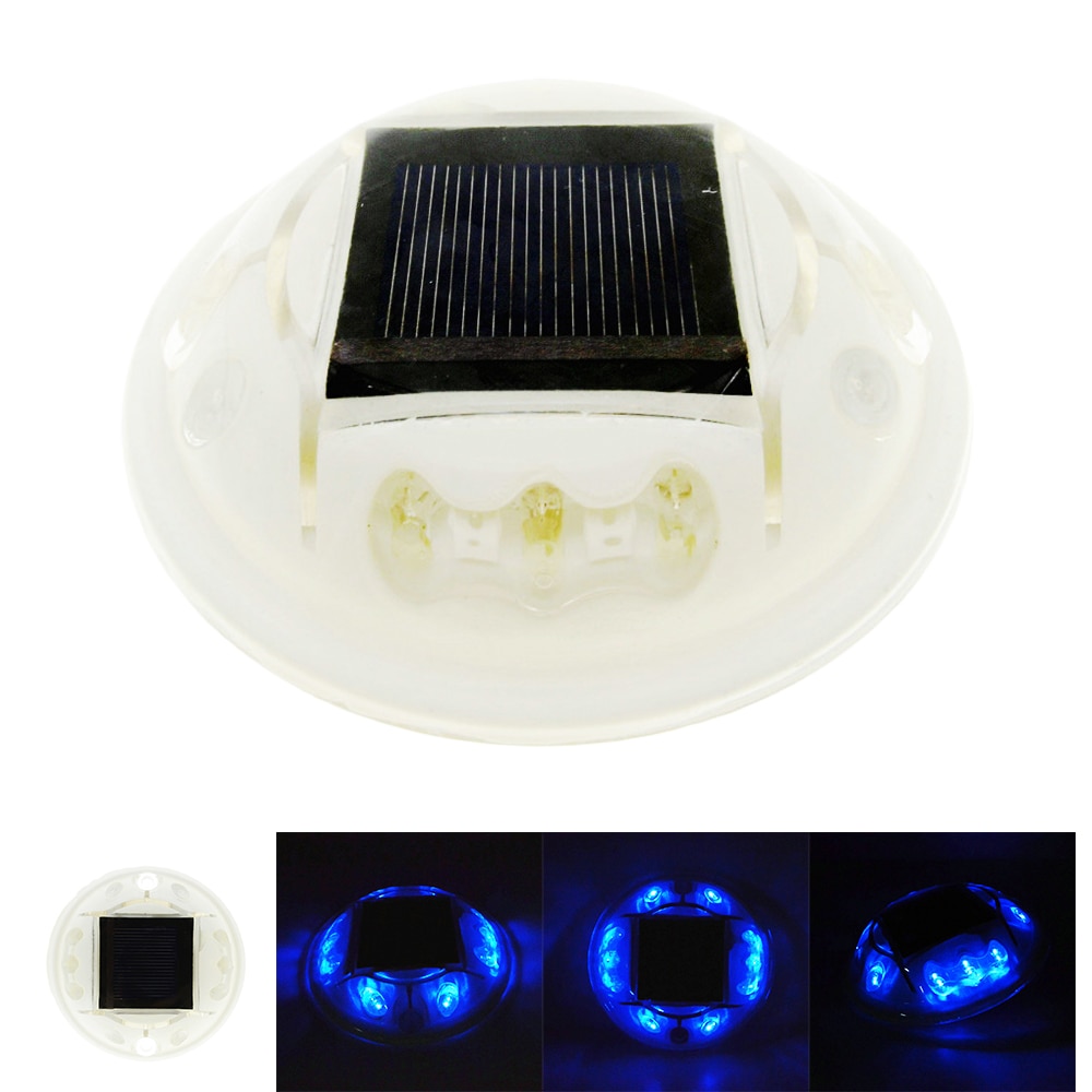 Metal Solar Power LED Path Driveway Pathway Deck Light Outdoor Garden Road Dock Lamp 10Leds Underground Lamps Lights