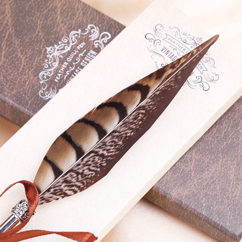 Retro Quill Dip Veer Pen Vulpennen Kalligrafie Writing Tool