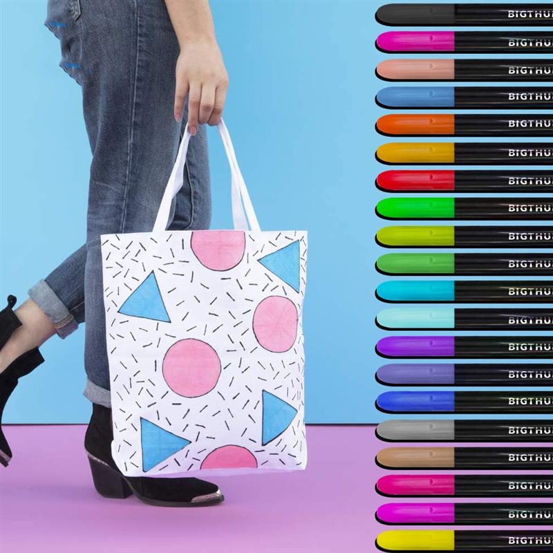 Stylo de peinture sur tissu, marqueur imperméable de couleur, Textile, T-Shirt, chaussures, vêtements, peinture à dessin, Graffiti d'art, bricolage en bois