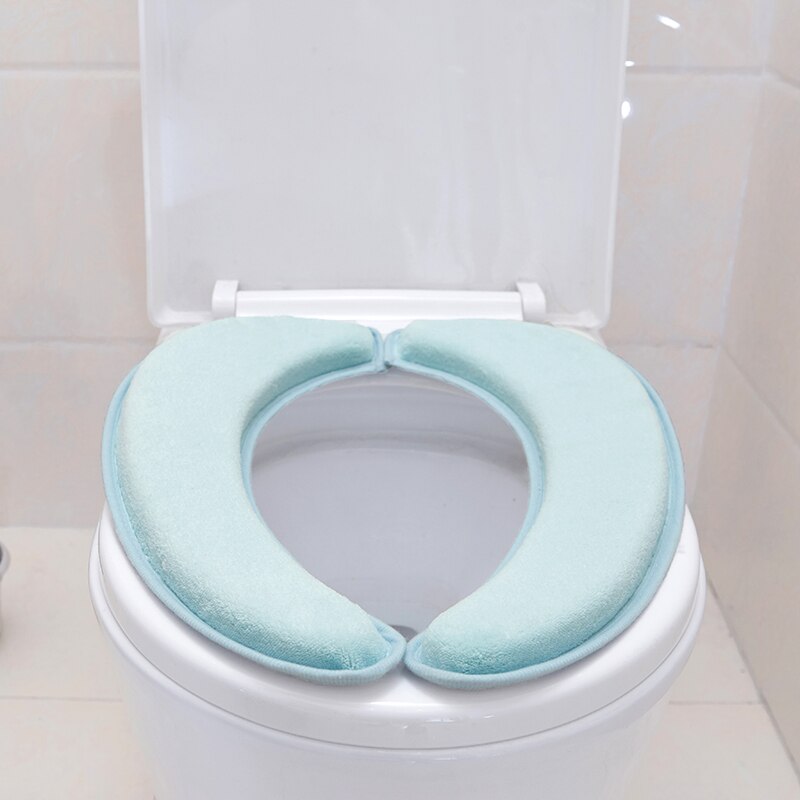 Extra dikke Warme Zachte Toilet Seat Deksel Pad Closestool Protector Badkamer Accessoires Set Sticky Toilet Seat Cover Mat