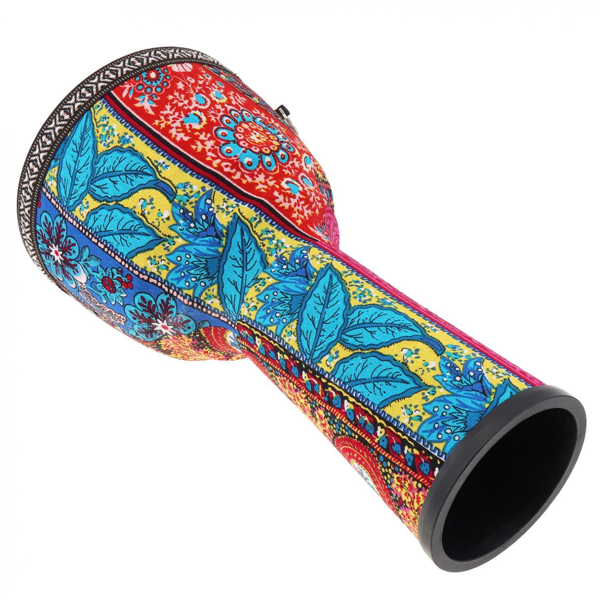 8,5 Inch Tragbare Afrikanische Djembe Trommel Bunten Tuch Kunst ABS Barrel PVC Haut Kinder Hand Trommel