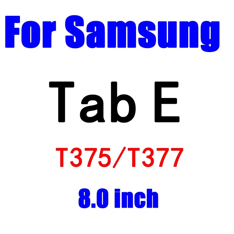 Tempered Glass For Samsung Galaxy Tab E 8.0 9.6 inch T560 T561 S3 9.7 inch S2 8.0 10.1 S 8.4 10.5 Tablet Screen Protector Flim: Tab E 8.0 inch