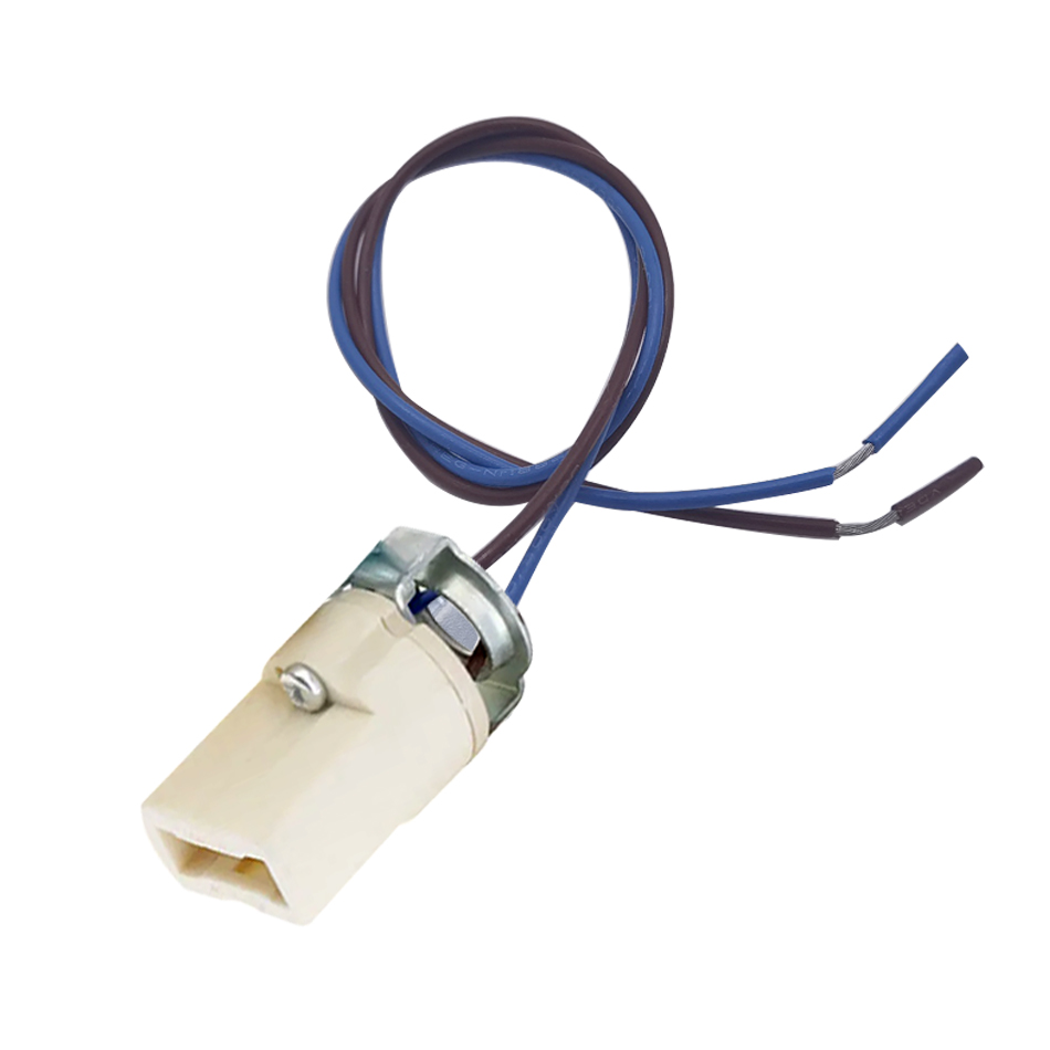 Douille d'ampoule G9, support de Base de lampe en céramique, connecteur de fil de 25cm, lampe halogène Led, Base de support d'ampoule