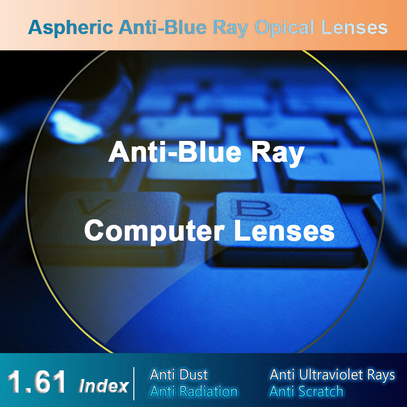 1.61 Anti-Blue Ray Enkele Visie Mannen En Vrouwen Optische Lenzen Recept Oogcorrectie Lenzen Voor Digitale Apparaten