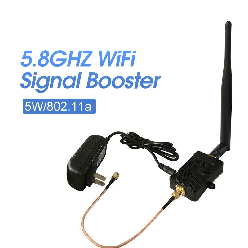 Amplificateur Wifi sans fil 4W/5W 5000mW a/an, 2.4Ghz/5Ghz, Booster de Signal WLAN avec antenne 5dbi pour carte de routeur: 5W  5Ghz