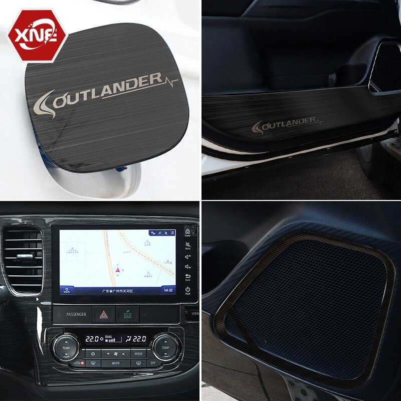 Voor Mitsubishi Outlander Hoge Roestvrijstalen Interieur Pailletten, Dashboard Trim