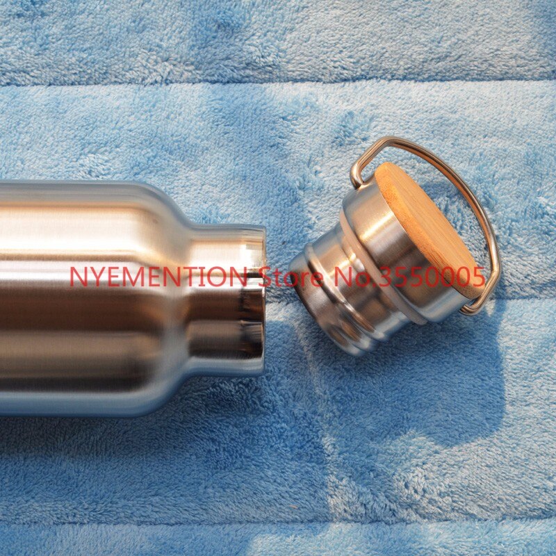 Stainless Steel Thermos Double Wall Vacuum Insulated Water Bottles Flask Mug Cup Tumbler with Bamboo Cap BPA