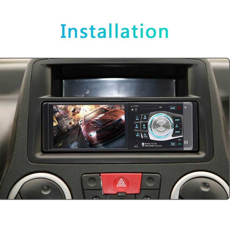 4.1 Inch 1 DIN Car MP5 Player Bluetooth FM Transmitter Radio Stereo Head Unit with Remote Control Can be Connected to Camera