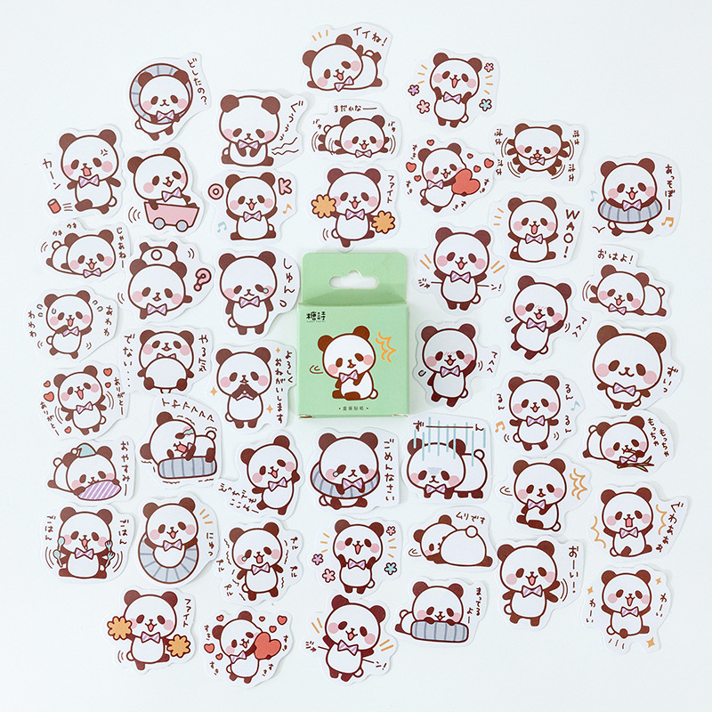 45 pcs/set Cute Panda Decorative Stickers Diy Scrapbooking Junk Joural Diary Stationery Sticker Prizes