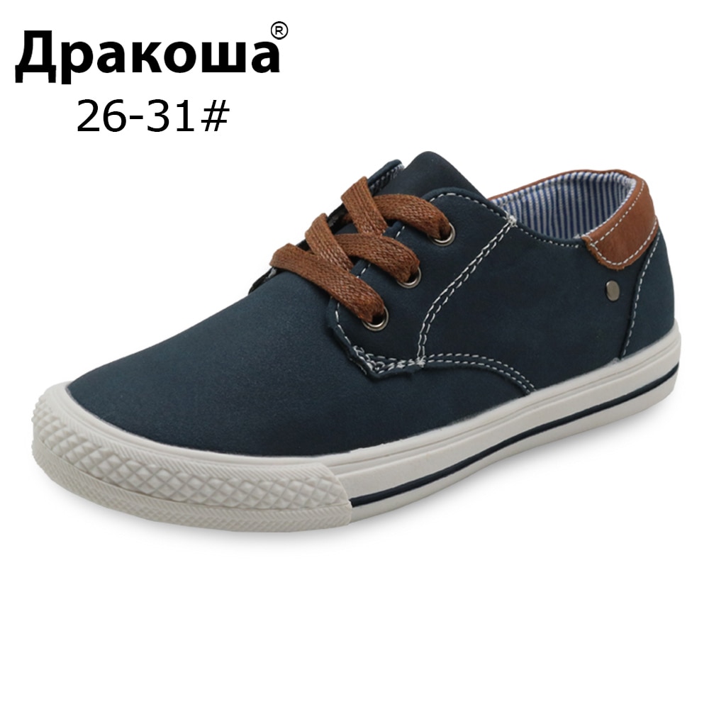 Apakowa Kinder Jungen Casual Schuhe Jungen Licht Gewicht Weiche Laufende Turnschuhe Gummi Kinder Schule Schuhe EU Größe 26-31