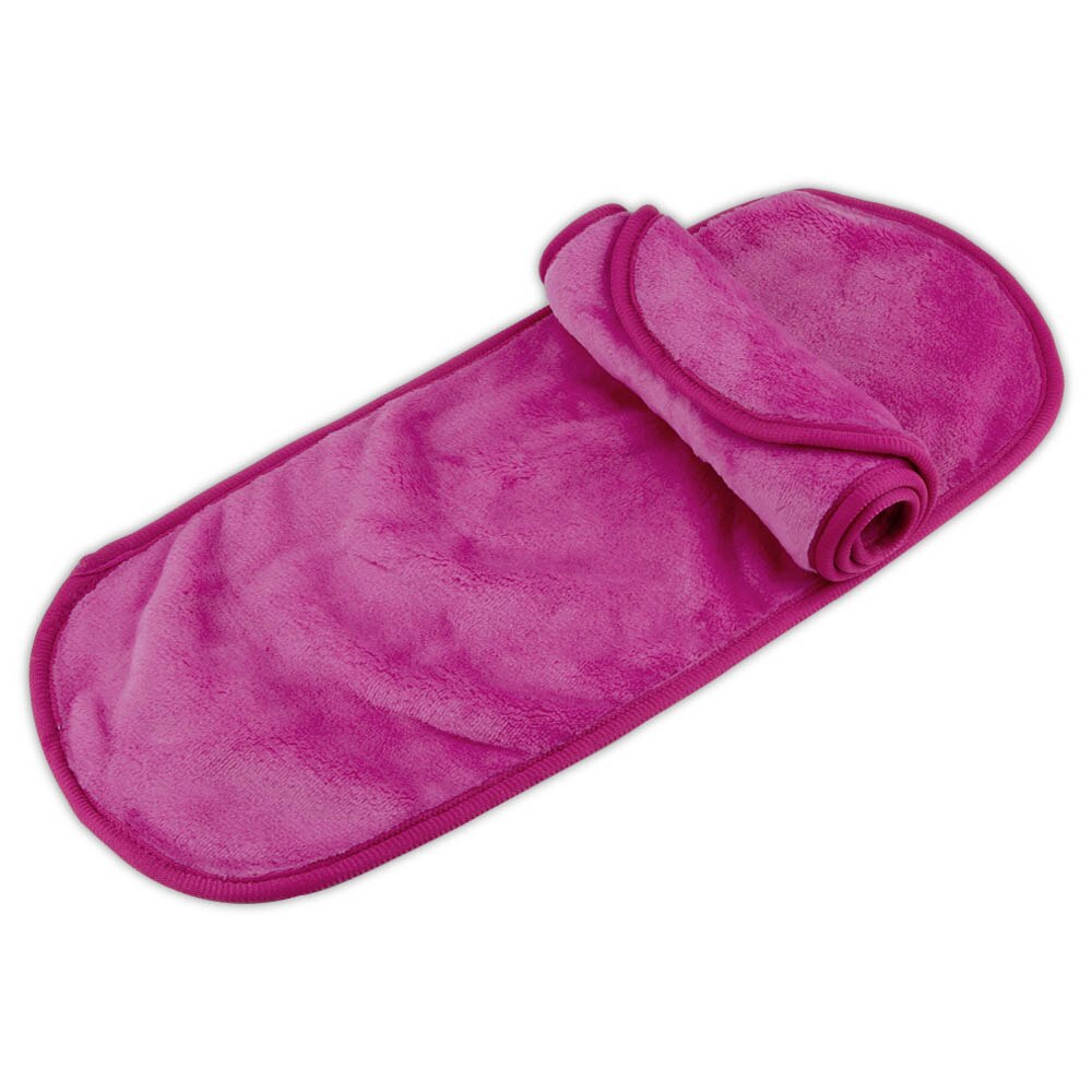 1 pièces microfibre démaquillant serviette 40*17cm nettoyage réutilisable lingette chiffon soins du visage serviette pour enlever l'éponge démaquillante: rose red