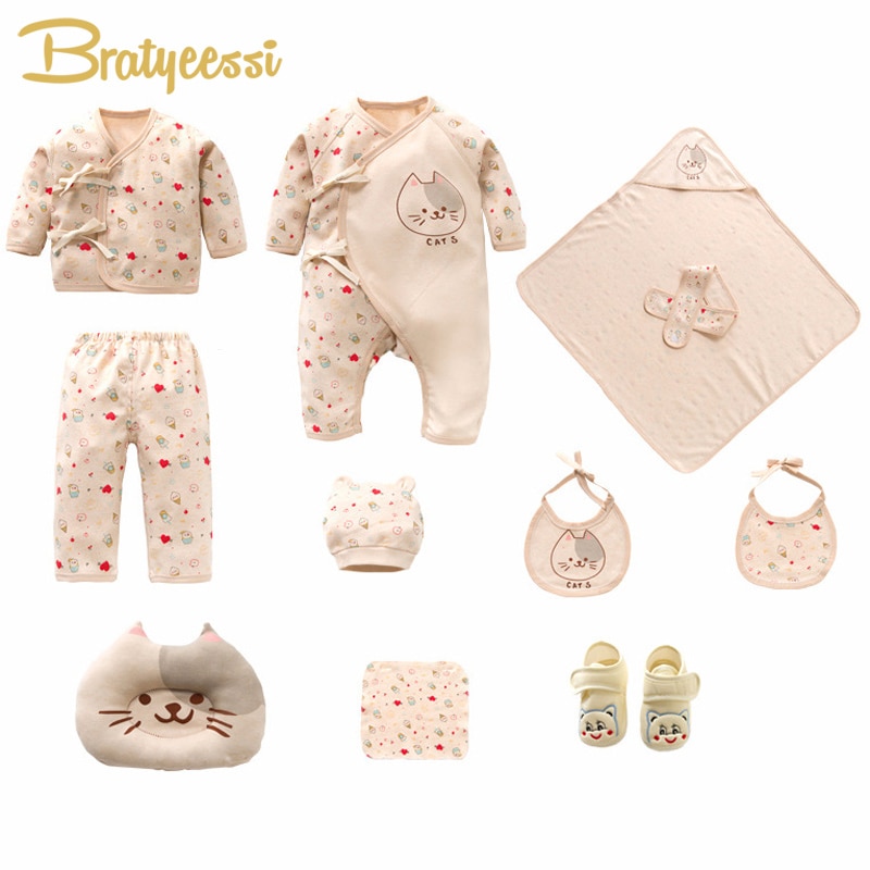 conjunto de ropa para recién nacidos y gatos, ropa suave con estampado de dibujos animados de algodón para bebé y niña, conjunto de ropa para bebé,