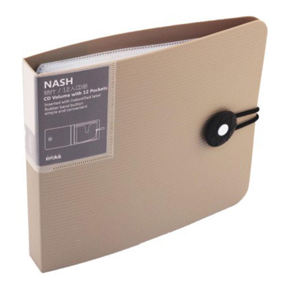 Étui pour CD 157x140x22mm, pochette pour DVD, sac de rangement pour disques, portefeuille en plastique, 12 étuis pour Cd: khaki
