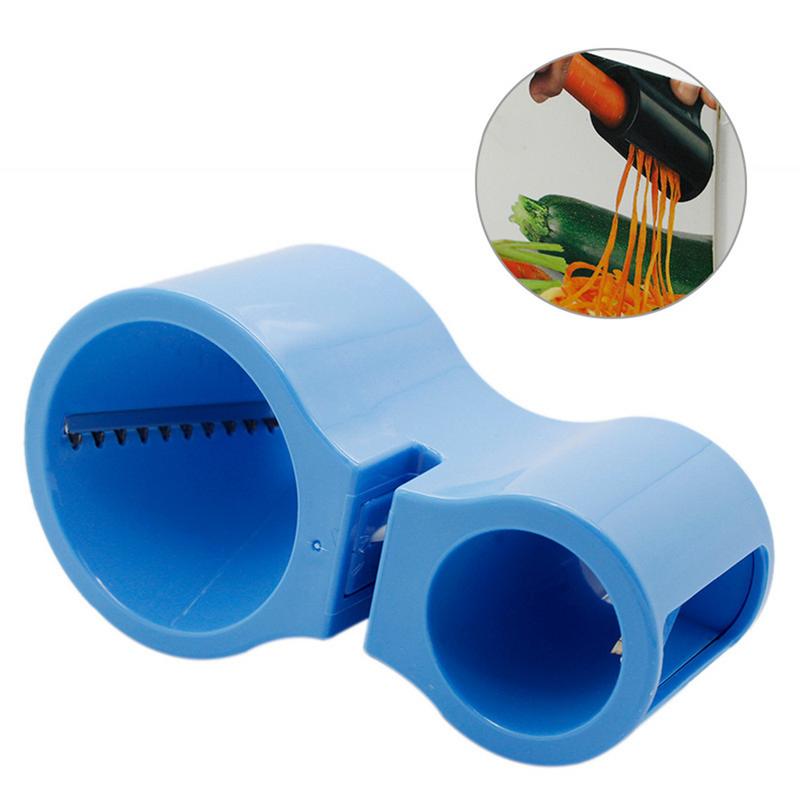 Dubbele Kop Spiral Slicer Rasp Courgette Noodle Pasta Spaghetti Maker Groentesnijder Dunschiller Met Messenslijper Slijpsteen