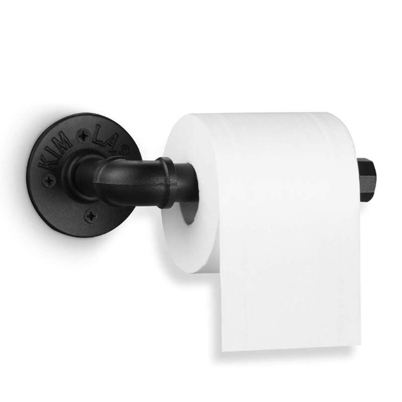Robuuste, rustieke industriële toiletrolhouder met vintage wandmontageset (  m89b stuks)