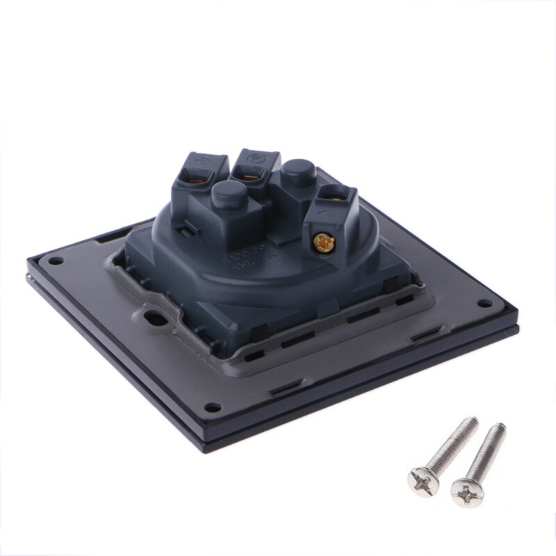 EU Germany Standard 16A Universal Wall Power Socket White Plastic Home Socket Plug For European AC110-250V 86x86mm Switch Part