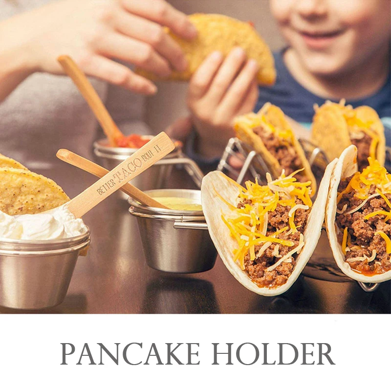 Stainless Steel Taco Holders Wave Shape Slots Mexican Food Rack Maquina Para Hacer Tortillas Electrica Cooking Empanada Pies