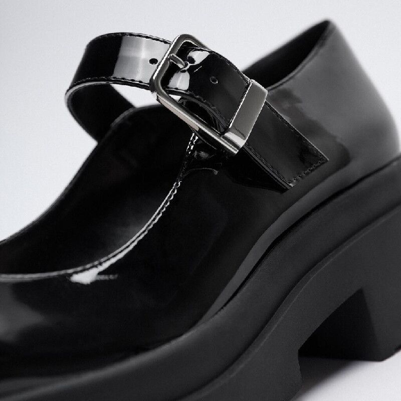 platform strap women pumps patent leather women mary janes