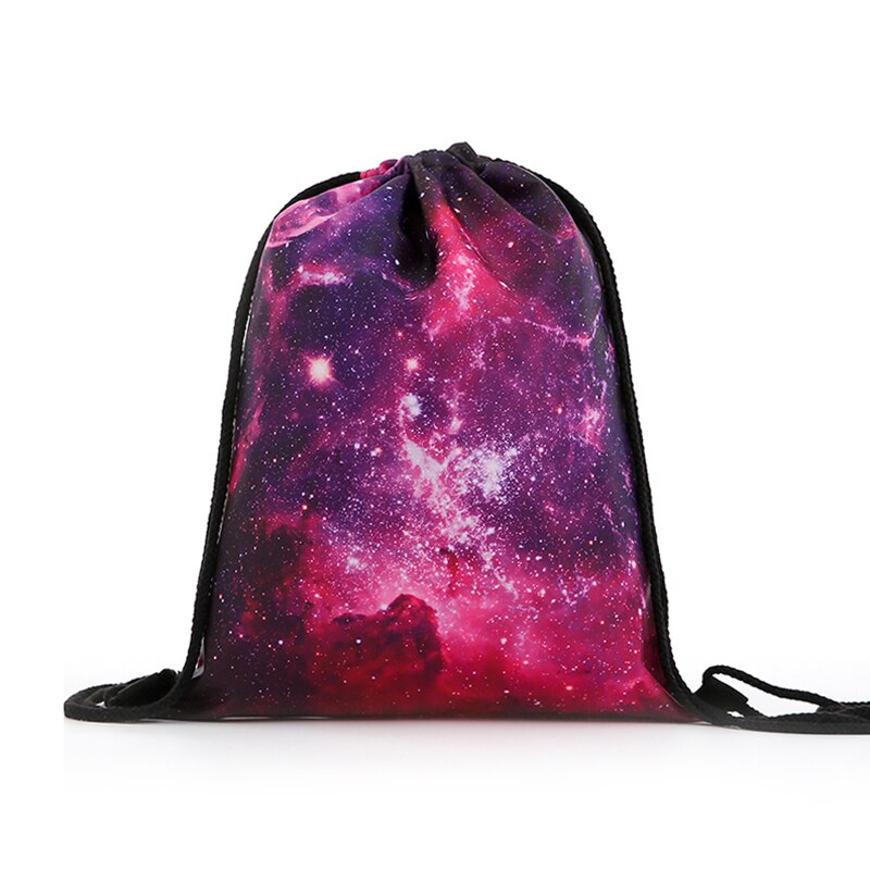Reppu naisille mini kiristysnyöri tähtitaivas reppu 3d painatus matkalaukut miehet mochila kiristysnyöri laukku girs: Gc -5