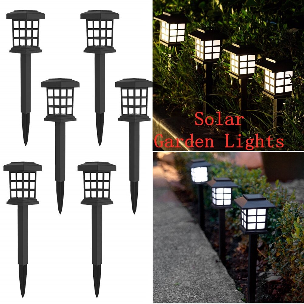 La voie solaire allume les lumières actionnées solaires extérieures de jardin de LED pour la pelouse, Patio, cour, passerelle, allée (blanc, blanc , coloré)