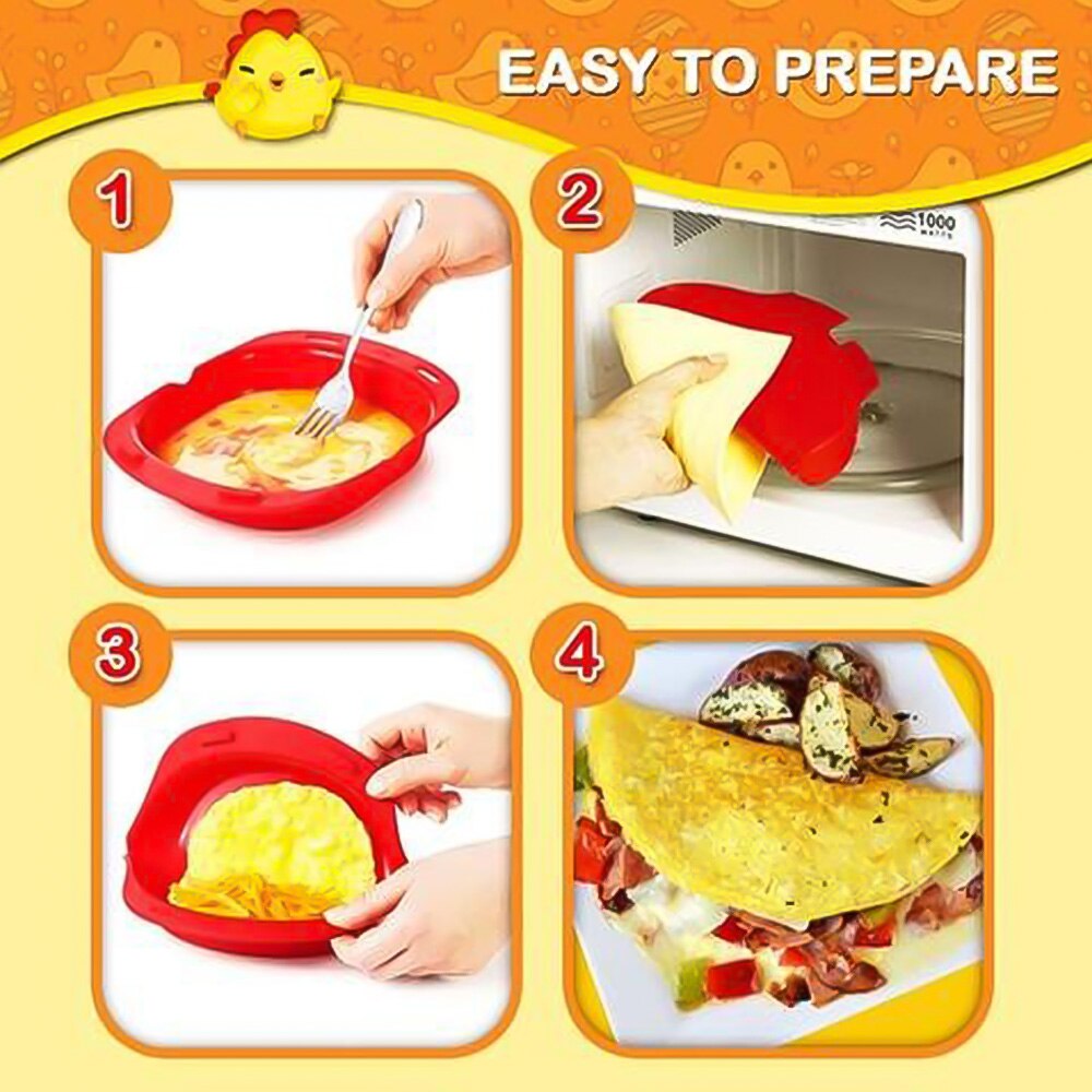 Omelet Maker Magnetron Omelet Maker Voor Siliconen Omelet Ei Roll Maker Siliconen Ei Roll Bakplaat Loempia Maker Tool