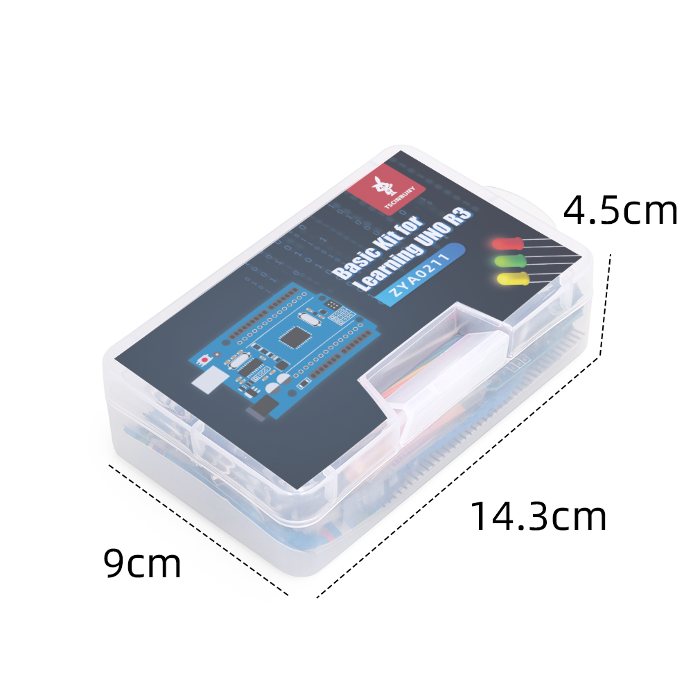 TSCINBUNY Basic Starter Kit voor Arduino R3 Programmering DIY Elektronica Educatieve leerkit met geprogrammeerde codes Instructie
