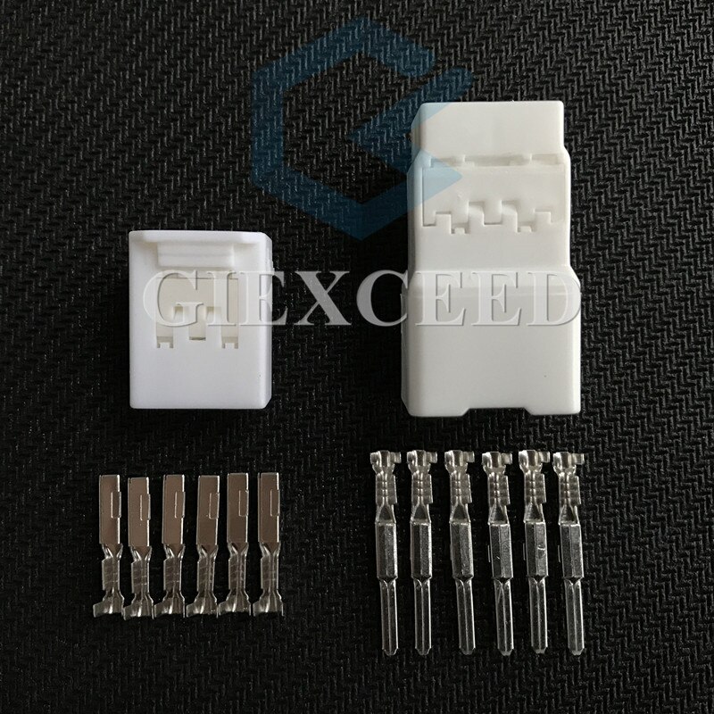 2 Sets 6 Pin MG651044 MG 651044 Automotive Wire Connector Female Male Socket