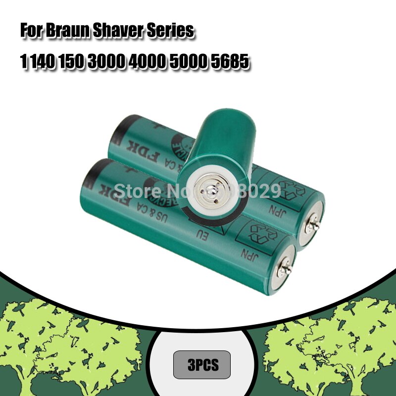 W809 Original Ni-MH rechargeable battery for Braun electric shaver series 1 140 150 3000 4000 5000 5685 For FDK AA: 3pcs