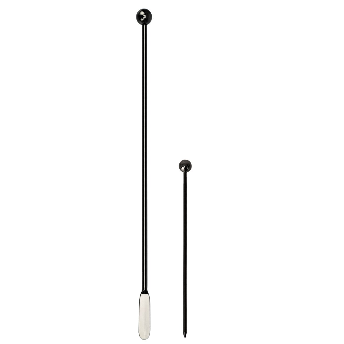 Cocktail Picks Drink Mixer Bar Stirring Mixing Sticks Muddler Ladle Stirrer Swizzle Sticks Coffee Stirring Sticks Fruit needle: Piano Black