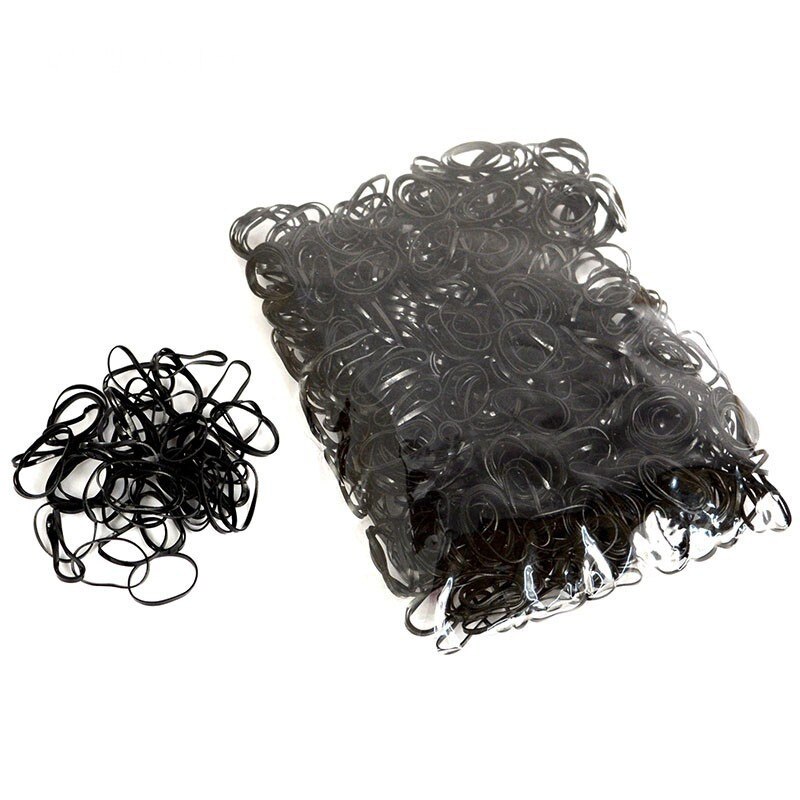 Ca. 1000 stk / taske (lille pakke) barn baby tpu hårholdere elastik elastik pigeslips tyggegummi hår tilbehør: 1