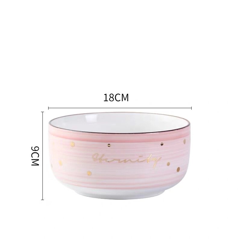 Nordic Kurze Welle Topf Große fisch Teller Runde Keramik Geschirr Pizza Platte Kochgeschirr Porzellan Sushi Geschirr: 7inch bowl pink