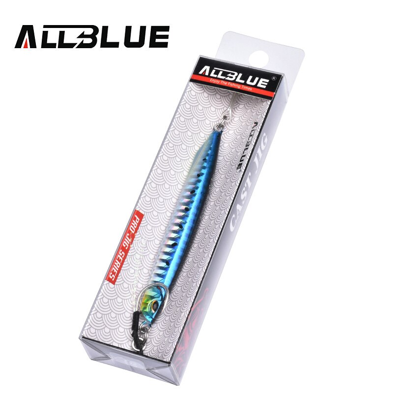 Allblue Drager Super Slanke Ssz Metalen Casting Jig 20G 30G Shore Slepen Cast Jigging Lepel Zink Vissen Lokken kunstmatige Aas Pakken