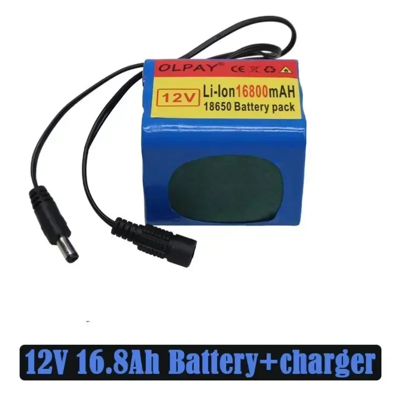 3S3P 12V 16800 mAh 18650 Rechargeable Battery 12V with BMS Lithium Battery Protective Panel + 12.6V Charger electric scooter