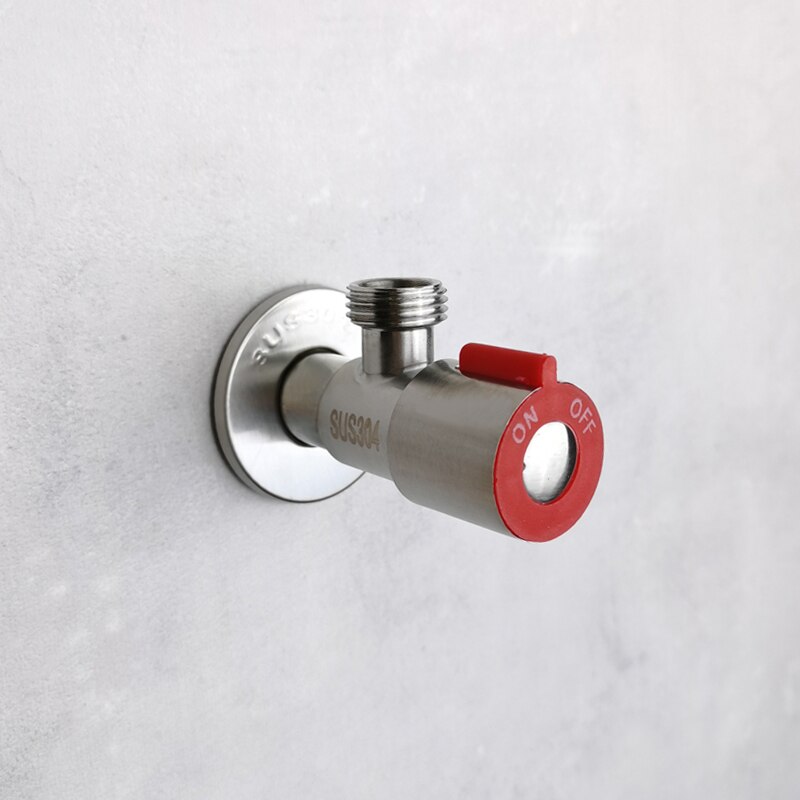 Wall Mounted Angel Valve Small Tap Stainless Steel Blue and Red Valve for Basin Mixer Hose Connector Bib Cock