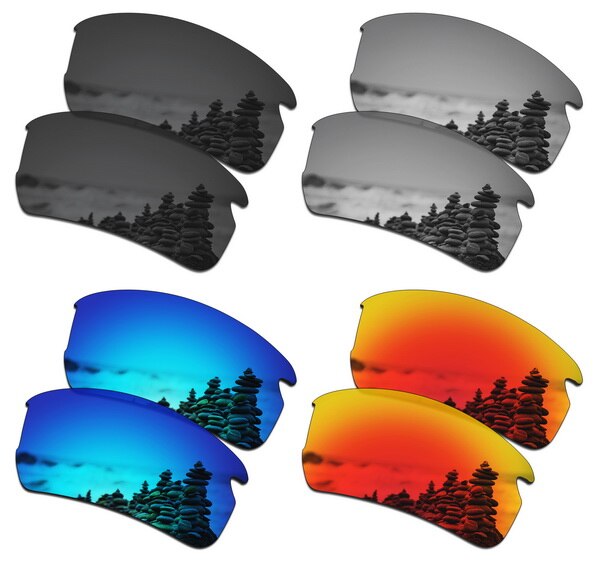 SmartVLT 4 Pairs Gepolariseerde Zonnebril Vervanging Lenzen voor Oakley Flak 2.0 AF OO9271-4 Kleuren: Default Title