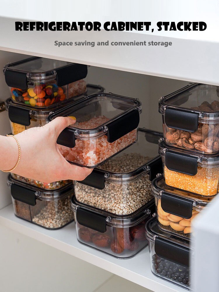Multi function refrigerator sealed storage box, can be divided, with transparent cover, fresh fruits and vegetables
