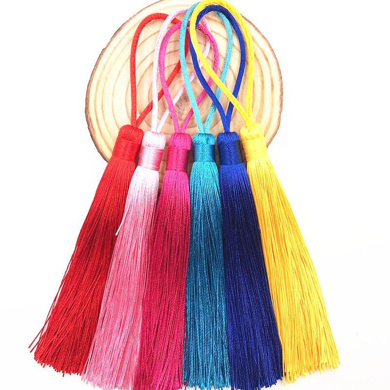 10 stuks handgemaakte kwastjes 16 cm borlas para coser diy kwastjes voor sieraden sleutel mobiele telefoon tas franje rand kwastjes hanger