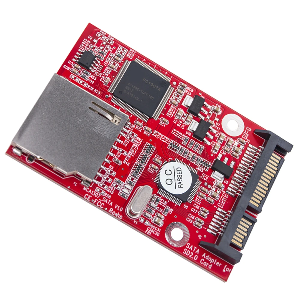 Adaptador SD SATA de 2,5 pulgadas, convertidor SSD de 15 pines + 7 pines, adaptador de conversión Digital compatible con 128GB GEN1 GEN2 para ordenador portátil y tableta