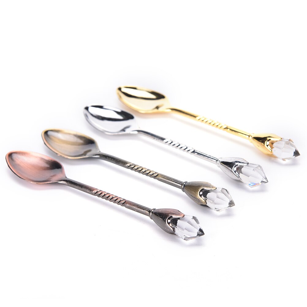 1 stücke Rose Gold Lange Griff Löffel Tee Löffel Aus SteelSliver Löffel Nachtisch Kaffee Löffel