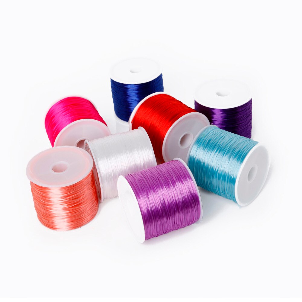 60Meter 0,7mm Stretch Elastische Kristall Perlen Kabel Draht Für Schmuck Machen Gewinde String DIY Zubehör