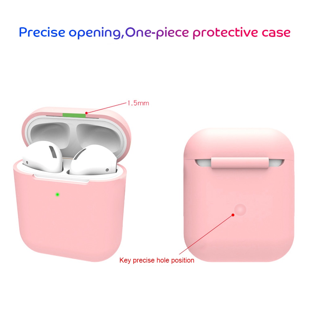 Soft Silicone Case For Apple Airpods 2 Shockproof Earphone Protective Case Cover Waterproof Headset Accessories