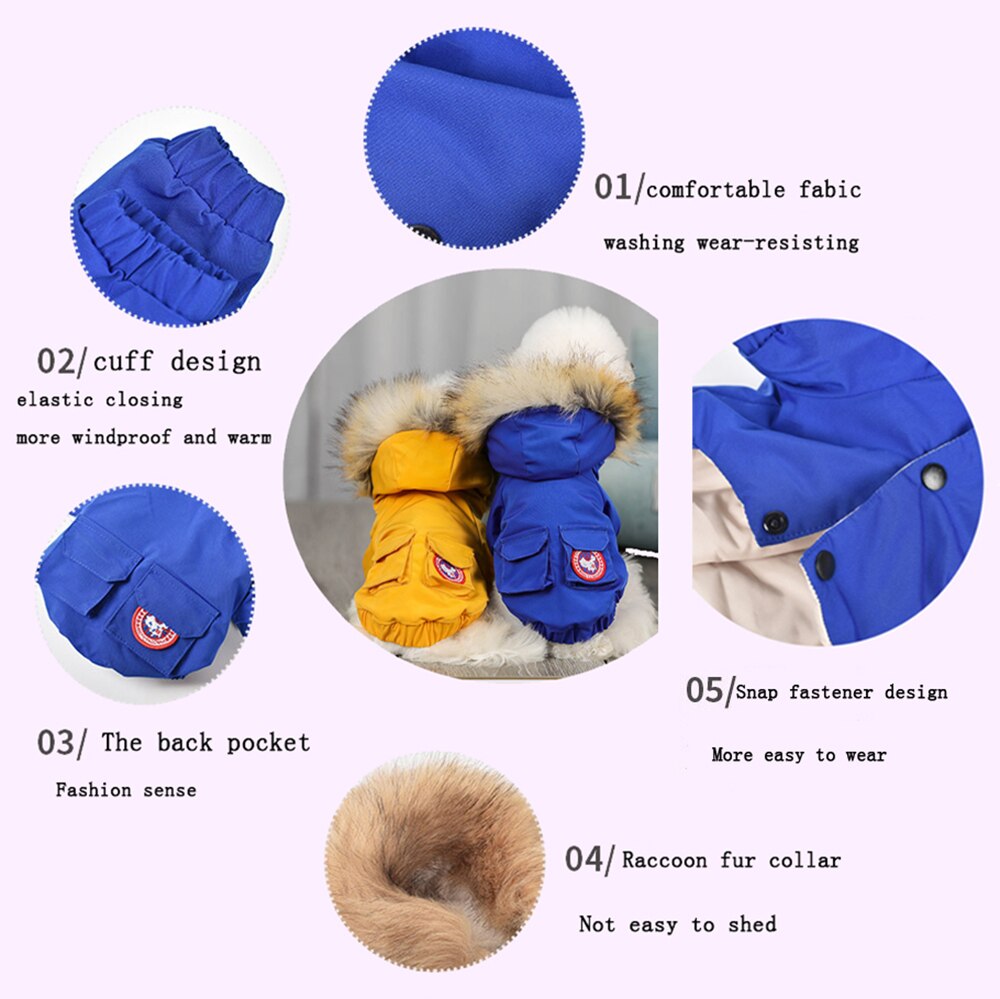 Pet Dog Warm Winter Coat Chihuahua Pug Dog Clothes For Small Medium Dogs Schnauzer Pet Puppy Coat Down Jacket Clothing