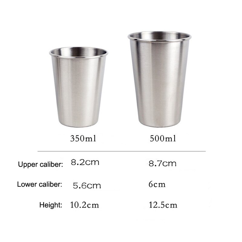 Kopper i rustfrit stål tumbler premium metal kopper stabelbare holdbare kop nordisk stil til kaffe øl drikkevarebeholder