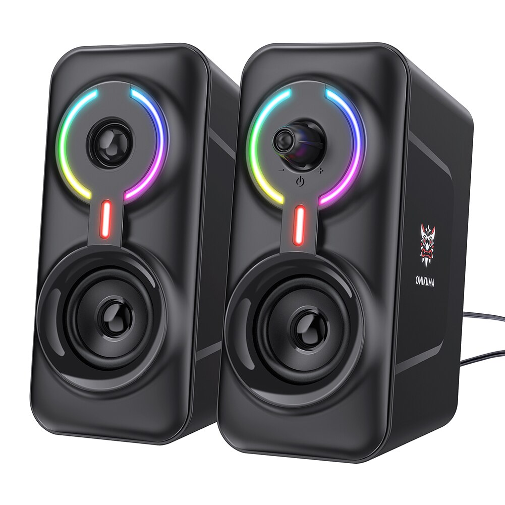 ONIKUMA L6 przenośne głośniki przewodowe do gier Bluetooth Stereo LED Subwoofer komputer stacjonarny PC Laptop 3.5mm Jack voice box: Default Title