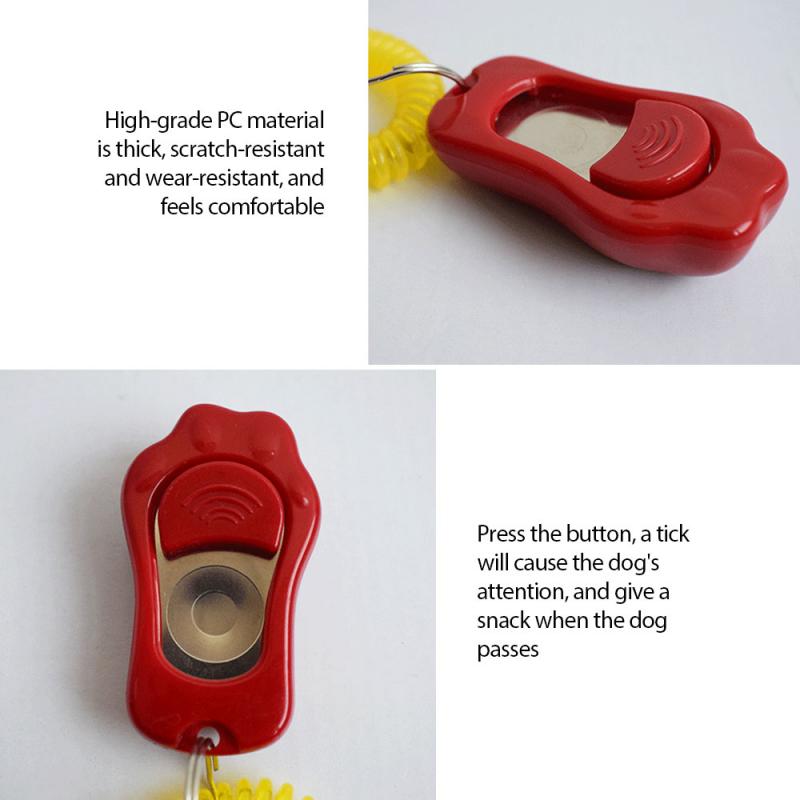 Hundträning klicker justerbart ljud nyckelring hundklicker anti skällande enhet hund agility träning husdjurstillbehör hundtränare